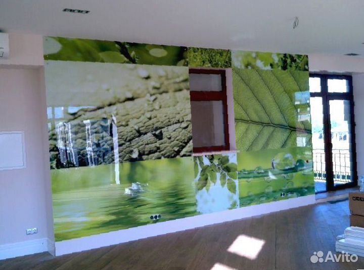 Кухонный экран из стекла с фотопечатью