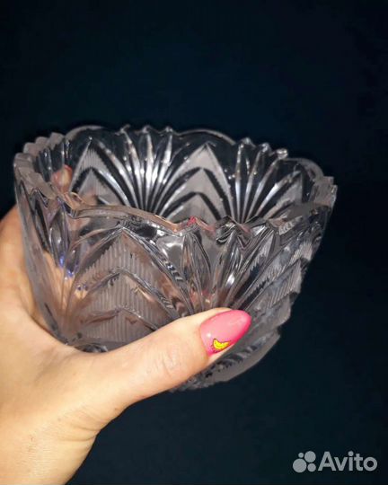 Хрустальная вазочка/конфетница/салатник