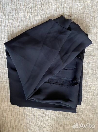 Отрезки ткани: шифон, шерсть, шелк