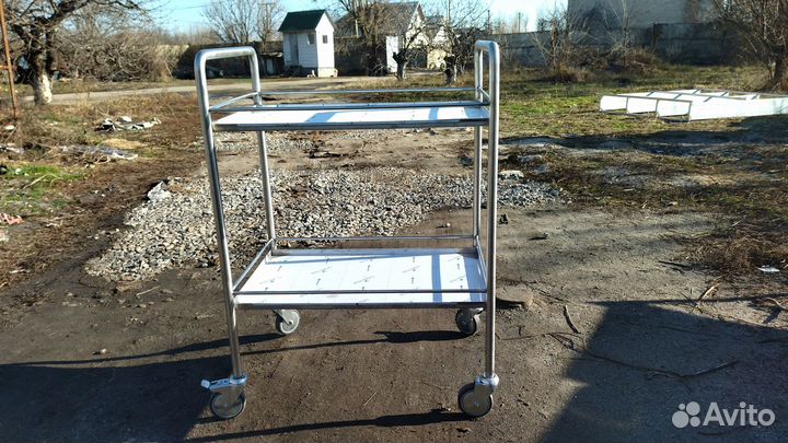 Тележка сервировочная 450х650х1050, 2полки из нерж