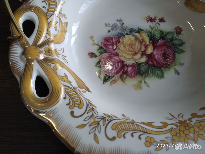 Фарфоровая ваза-конфетница СССР