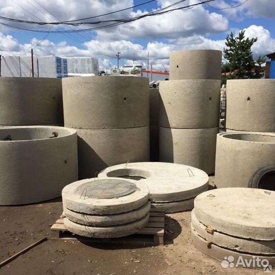 Бетонные кольца 1м 1.5м 2.0м