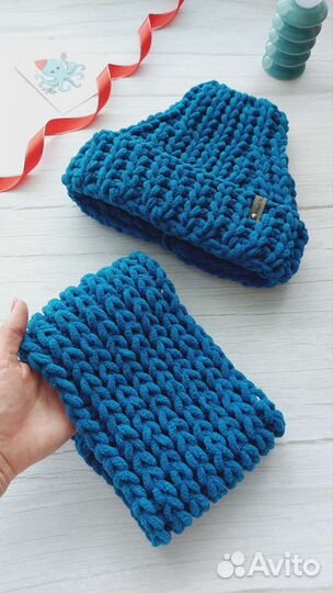 Шапка снуд ручная работа