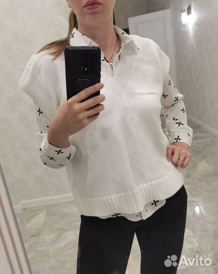 Жилет вязаный женский новый