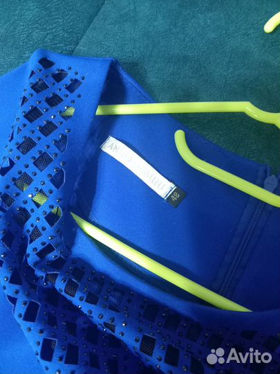 Вечернее платье 46 48 размер синее