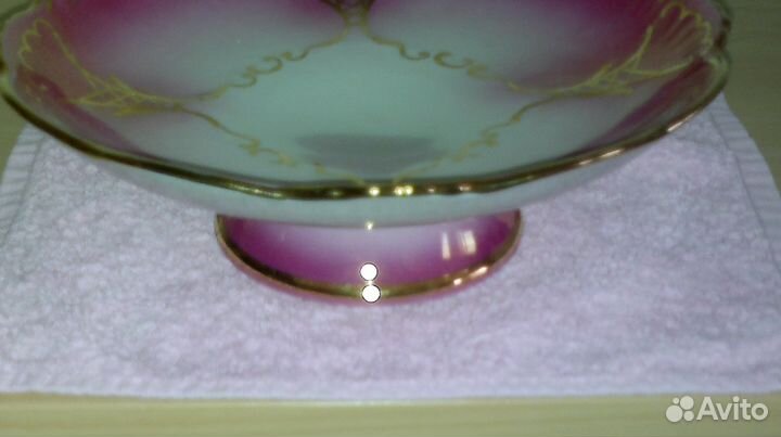 Ваза керамическая с позолотой, новая