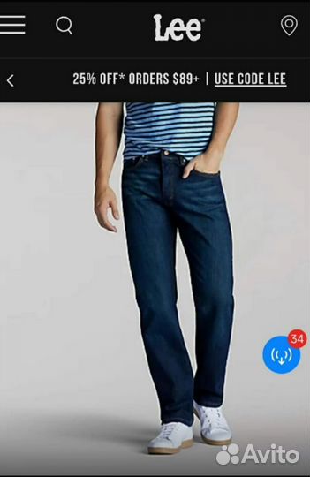 Джинсы Lee США оригинал