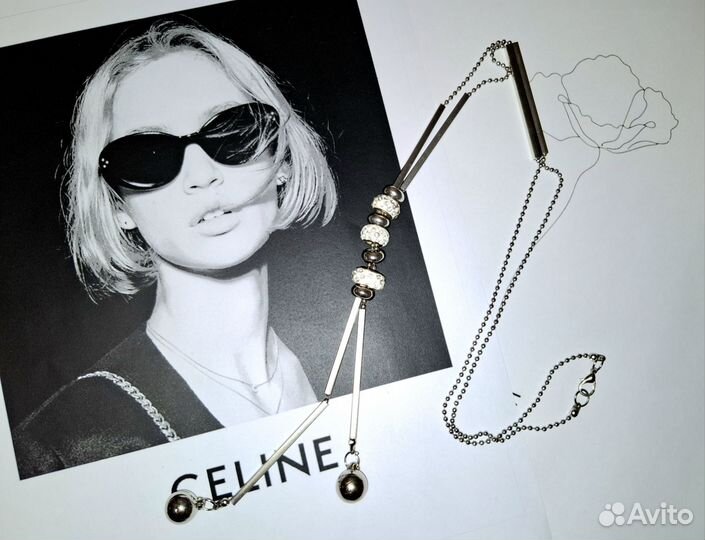 Бижутерия колье цепи украшения из камня хэнд мейд