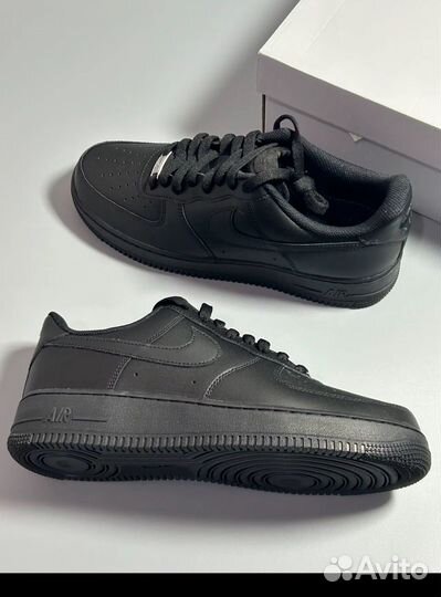 Кроссовки черные Nike Air Force 1 low оригинал