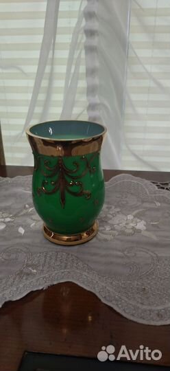 Вазочка из цветного стекла, Богемия, ЧССР