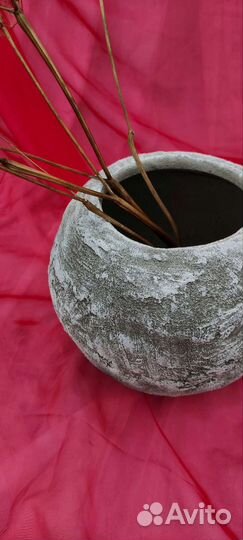 Ваза Кашпо из бетона