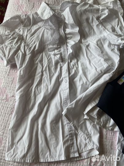 Школьные блузки для девочки 140 146 пакетом