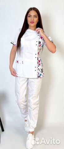 Медицинский костюм женский с брюками объявление продам