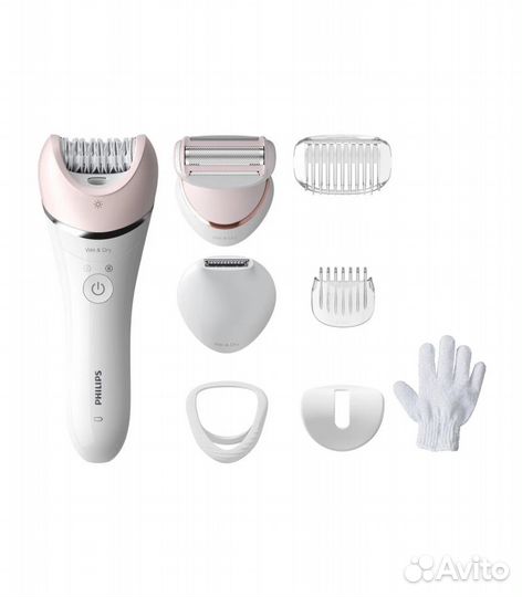 Эпилятор Philips BRE721/00, белый, розовый