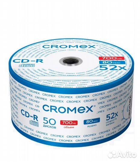 Диски CD-R запись Музыки-Фото-Видео (50шт) 700Мб