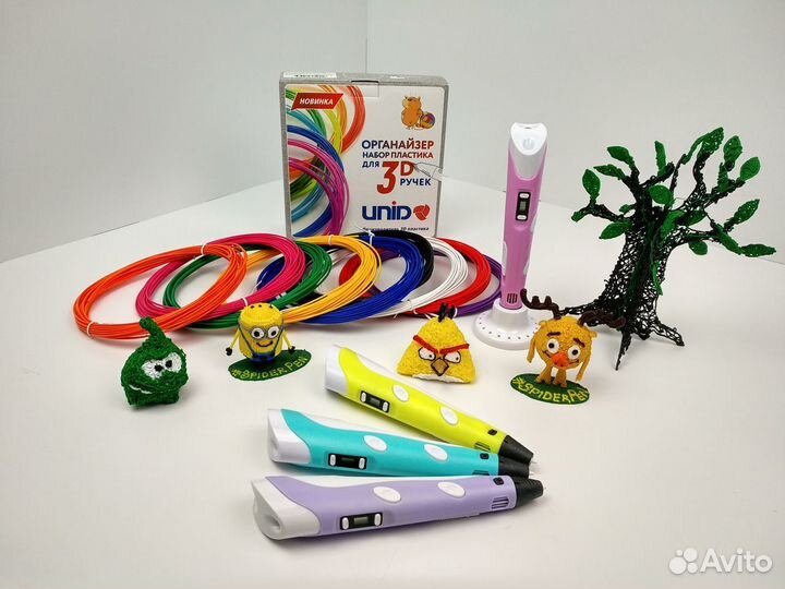 3d ручка + набор пластика + трафареты
