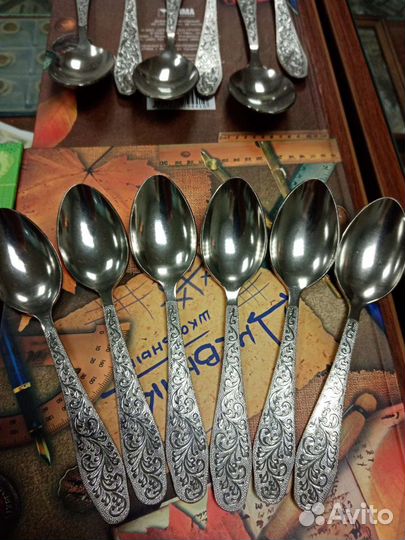 Ложки комплект 2100 600р чайные 700р десерт 800 ст