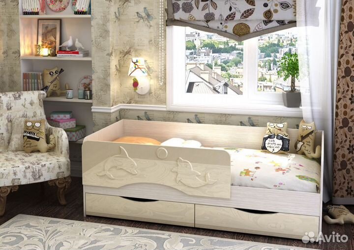 Кровать с бортиком 80х140 Алиса (кр 811)