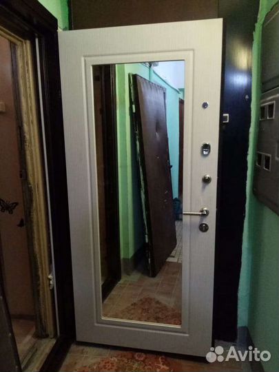 Дверь входная металлическая с зеркалом хв-41