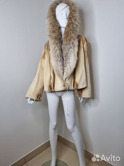 Шуба норковая с рысью полушубок 48'50