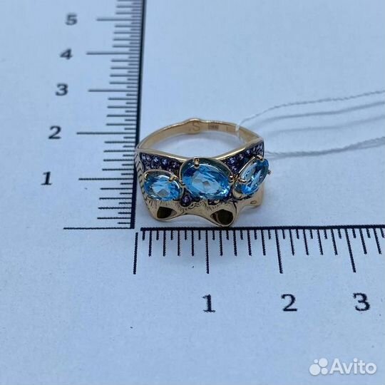 Золотое кольцо с фианитом 18р