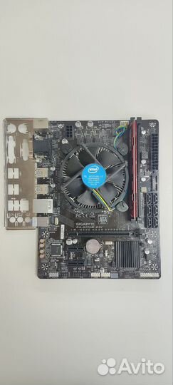 Мат.плата LGA1151 GA-B250M-D2V+i3-7100+8гб