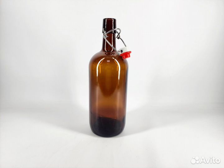 Бутылка с бугельной пробкой 1 литр темная