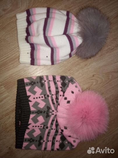 Шапка зимняя для девочки 52 54