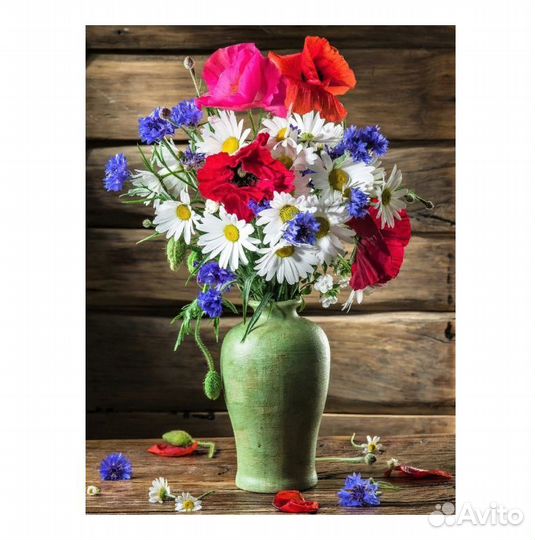 Алмазная мозаика Цветы в деревянном домике AC34089