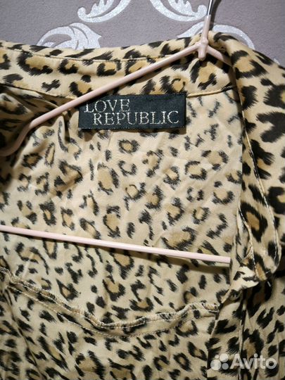 Женская блузка рубашка 42 бу леопард LoveRepublic