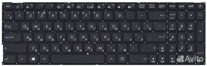 Клавиатура asus X541NA-GQ283T чёрная, OEM