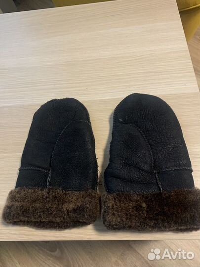 Варежки из овчины мужские