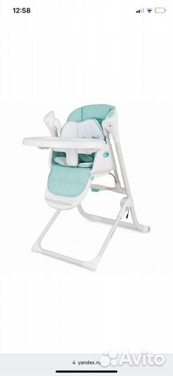 Стульчик для кормления 2в1 с качелями
