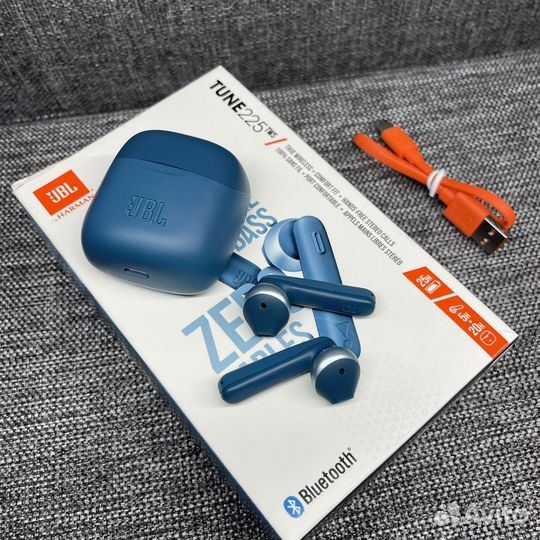 Беспроводные наушники JBL Tune 225 TWS синие б/у