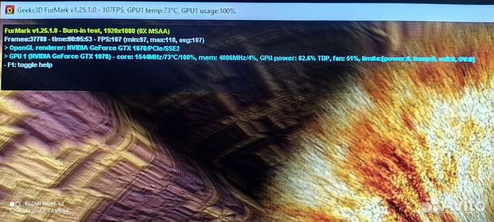 Asus geforce GTX 1070 dual/8G на пломбах