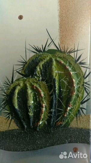 Ваза Кактус.Ручная работа