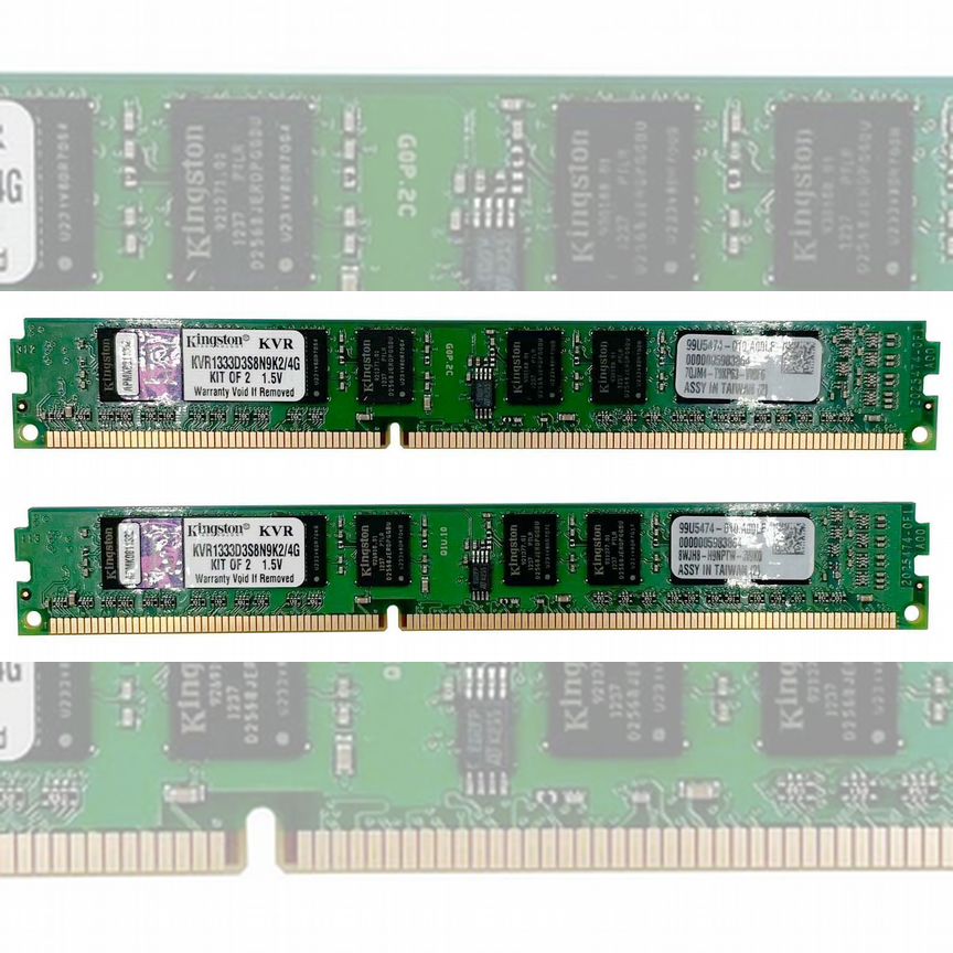 [KVR1333D3S8N9K2/4G] Оперативная Память Kingston Kvr1333d3s8n9k2/4g