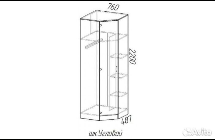 Угловой шкаф б/у
