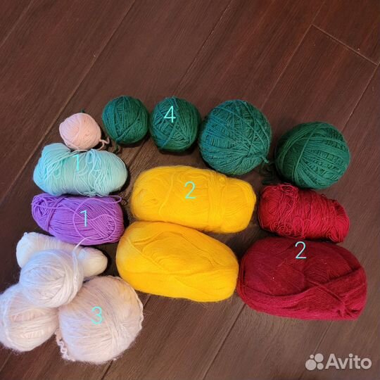 Пряжа для вязания. Разная, остатки