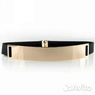 Женский ремень с зеркальной вставкой