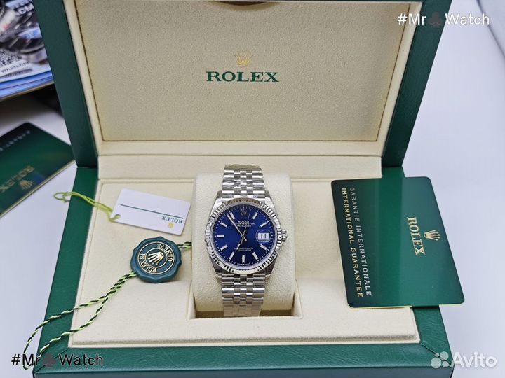 Rolex Datejust 36 blue часы с гарантией