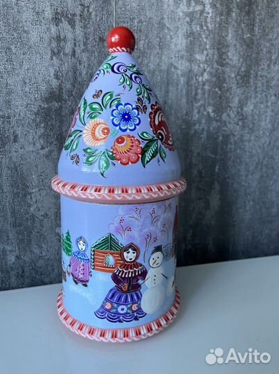 Поделка Шкатулка сувенир с городецкой росписью