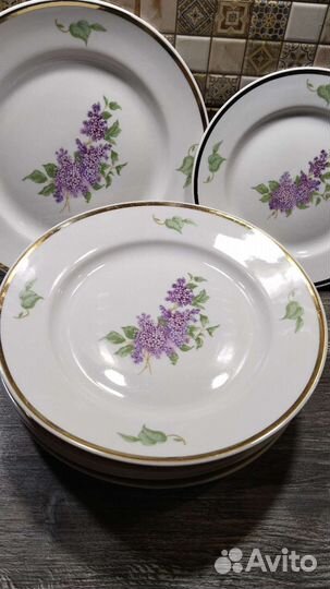Тарелки Сирень Дулёво