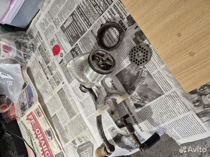 Мясорубка ручная СССР чугунная