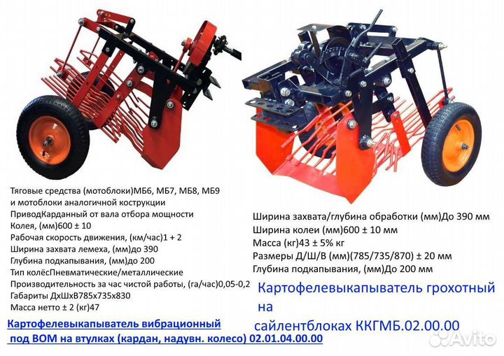 Картофелевыкапыватель для мотоблока