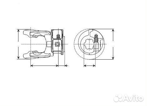 Вилка c кнопкой G5 8х32х38