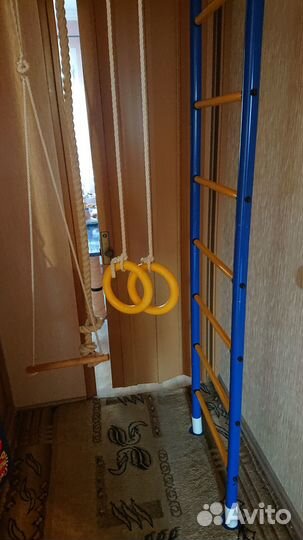 Шведская стенка, турник, брусья, канат