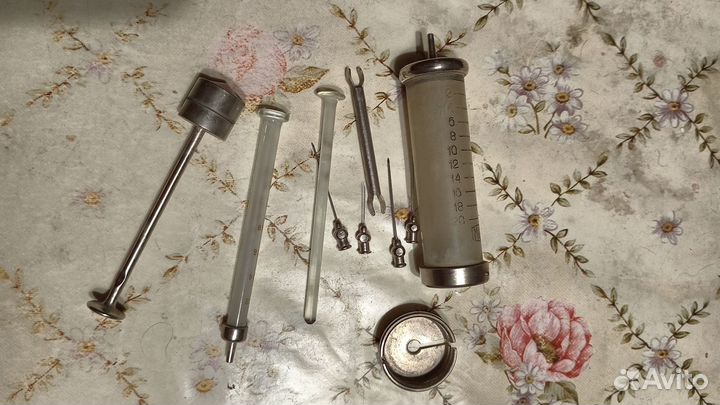 Винтажный многоразовый шприц СССР