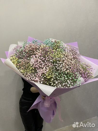 Букет цветов гигант из гипсофилы, доставка