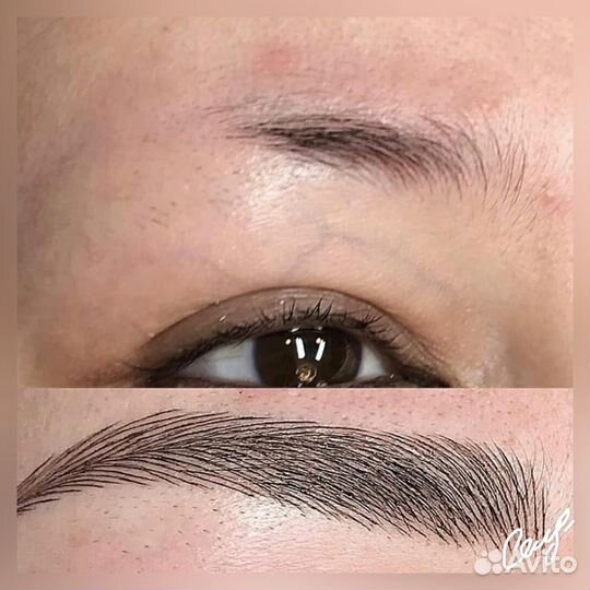 Микроблейдинг бровей- волосковая техника
